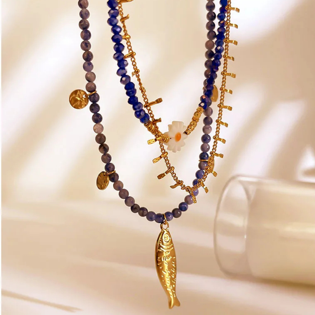 Layering Azul con Pez