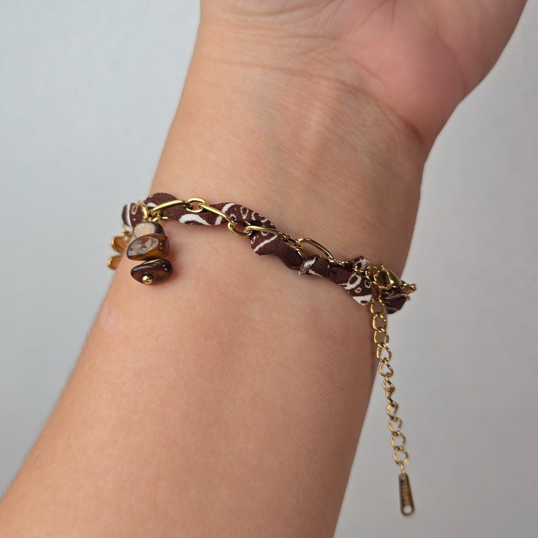 Pulsera Bohemia Corazón y Flores