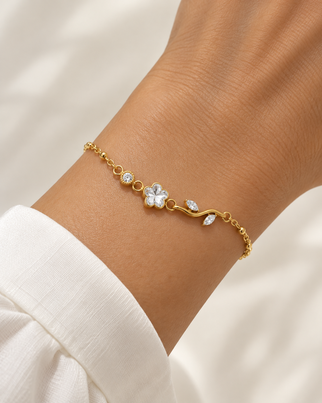 Pulsera Rosa Blanca