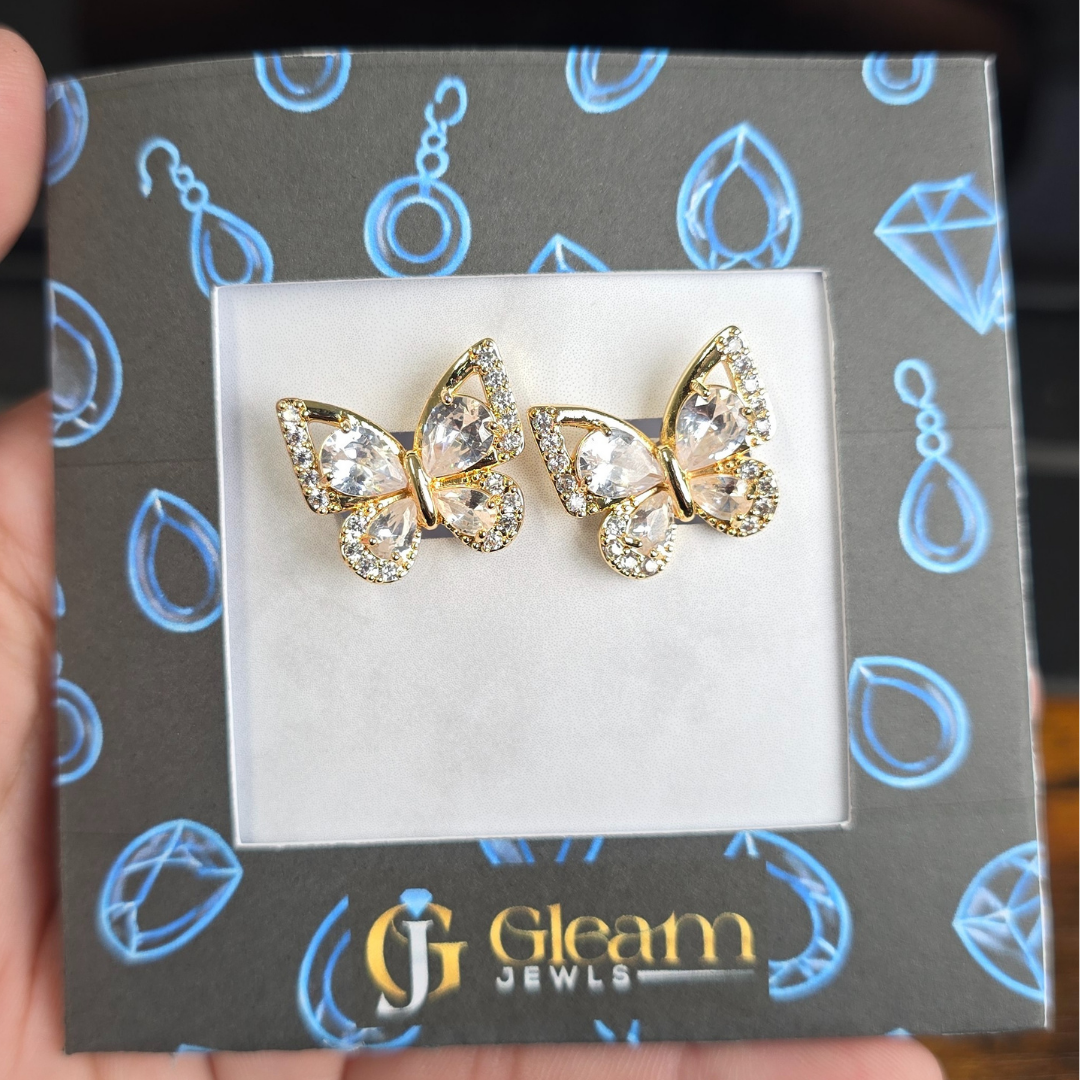 Aretes Mariposa grande oro