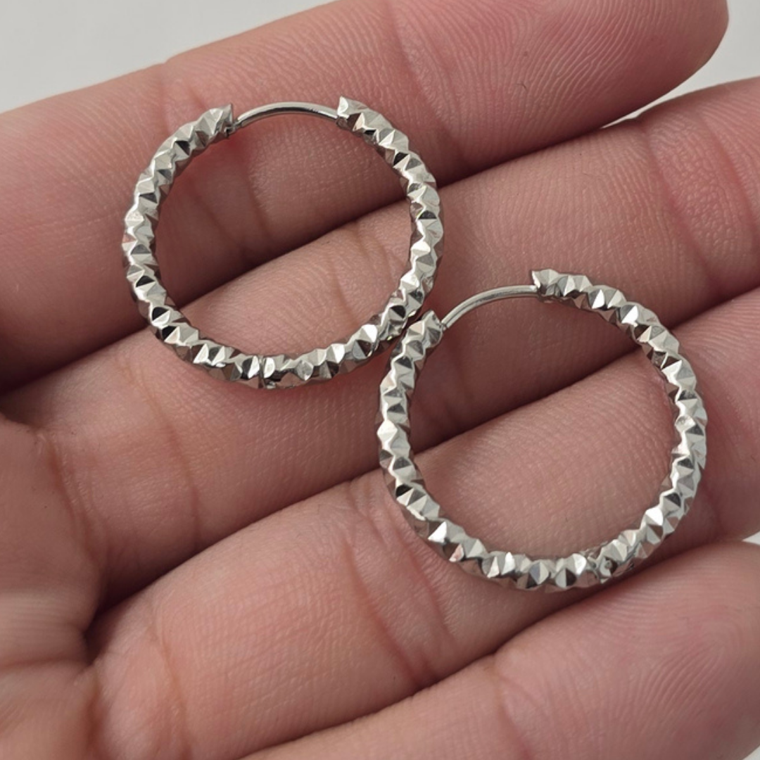 Aretes Aro Texturizado