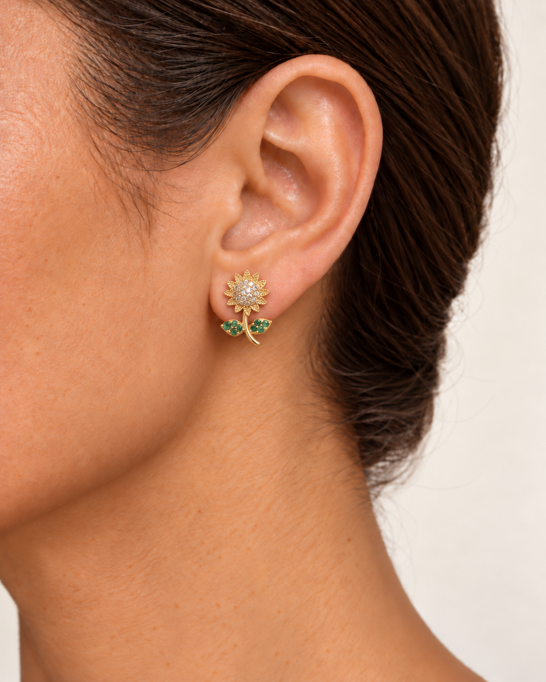 Aretes girasol