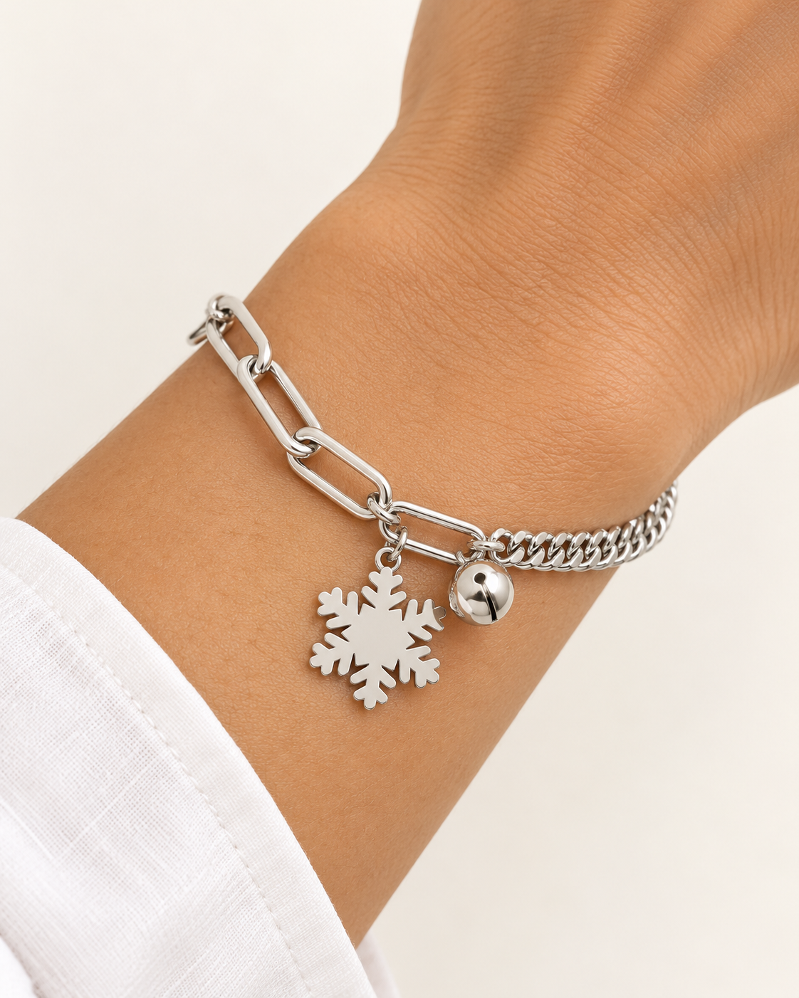 Pulsera Encanto de Invierno Plateada