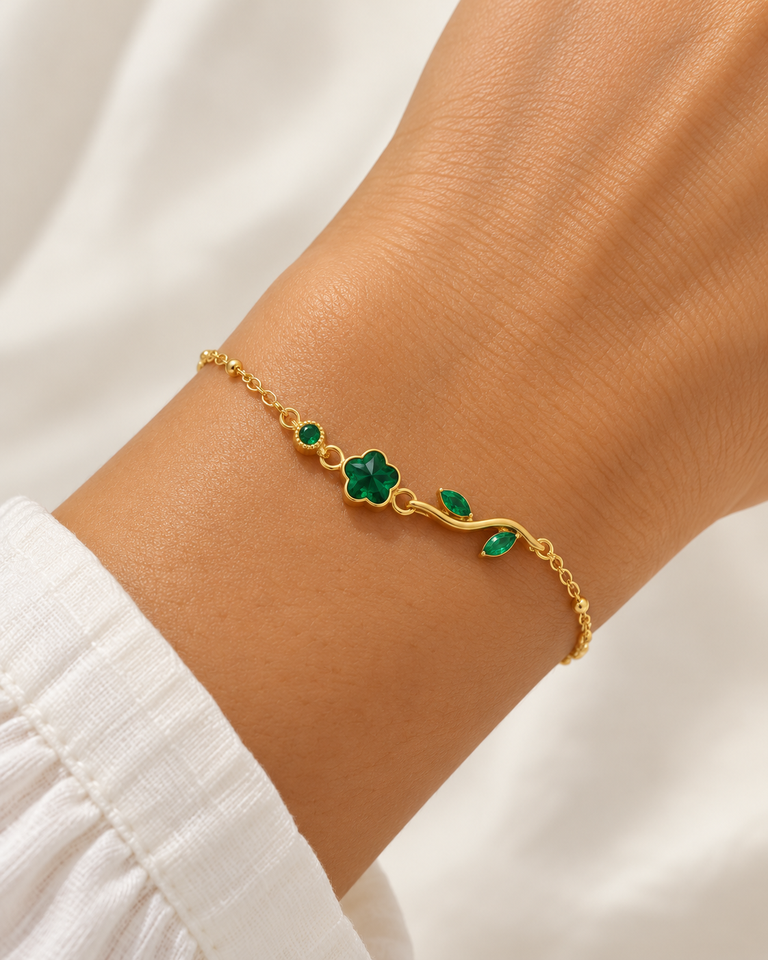 Pulsera Rosa Esmeralda