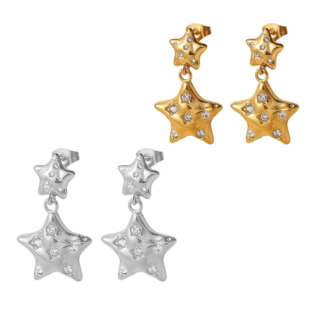 Aretes Estrella Brillante
