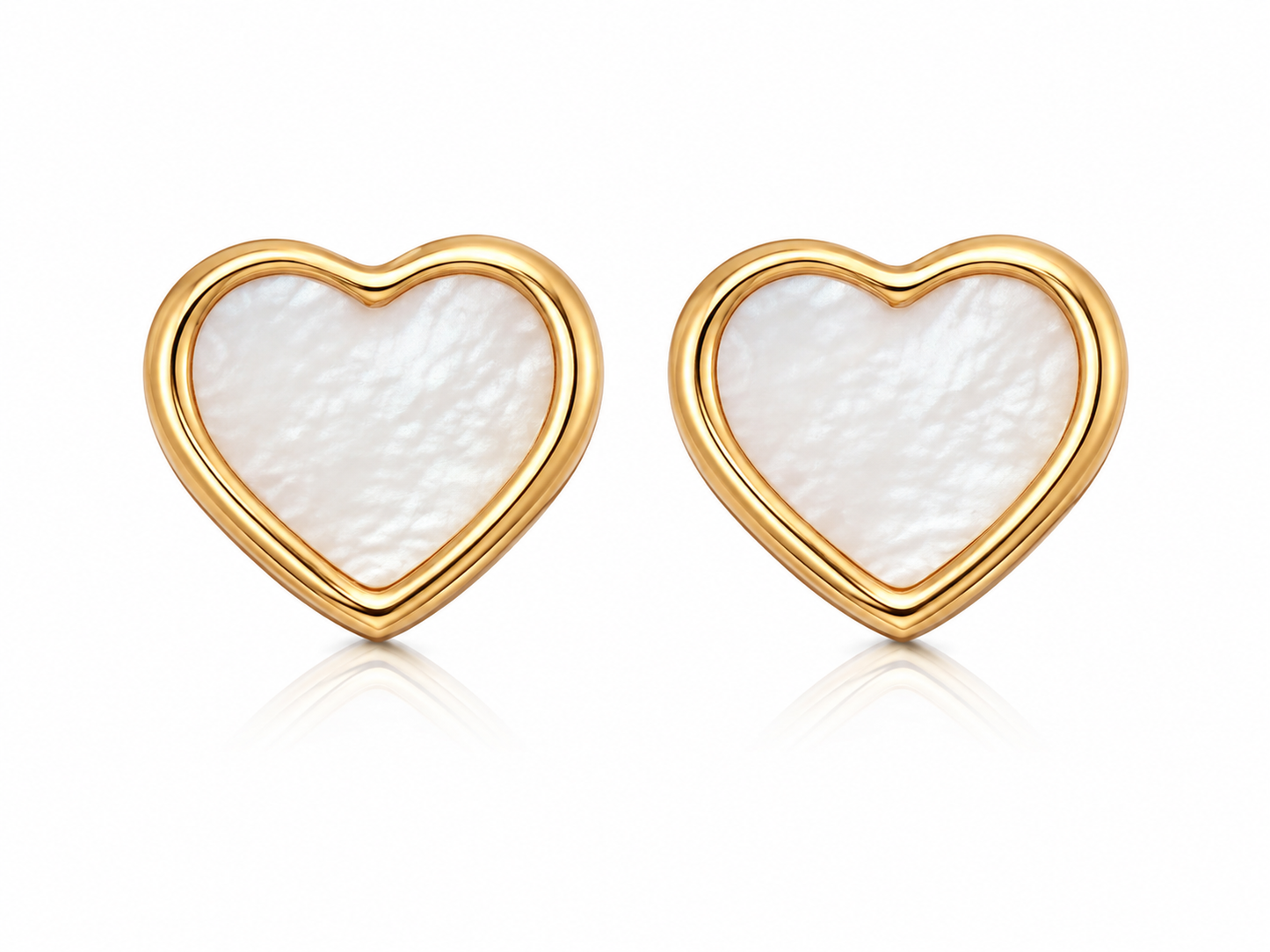 Aretes Corazón Nácar