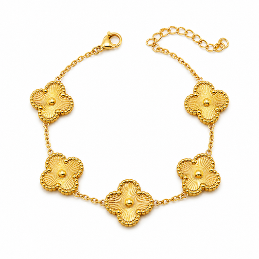 Pulsera Flor Dorada Clásica