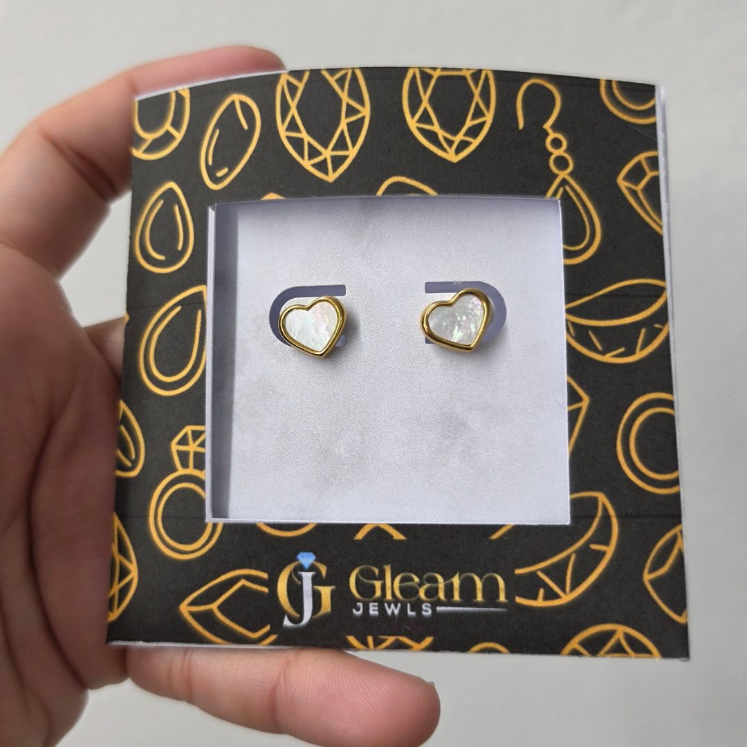 Aretes Corazón Nácar