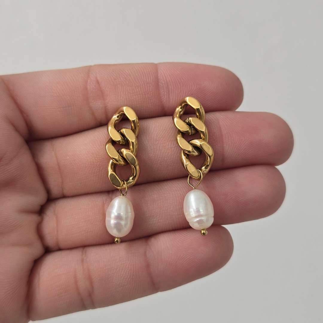 Aretes Perla Elegante