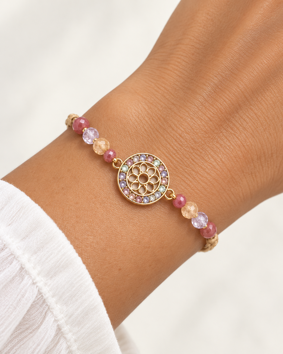 Pulsera Mandala Rosada