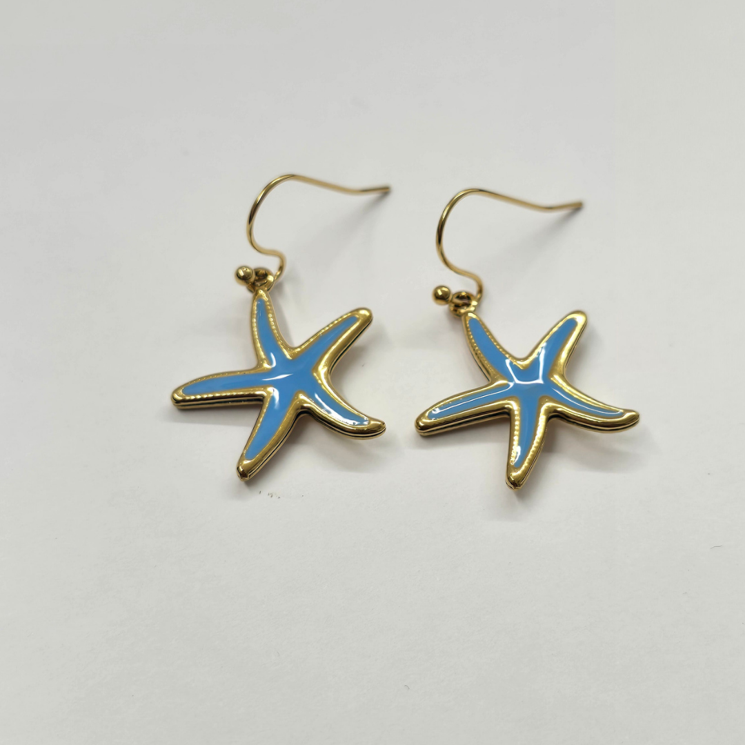 Aretes Estrellas de Mar y Conchas