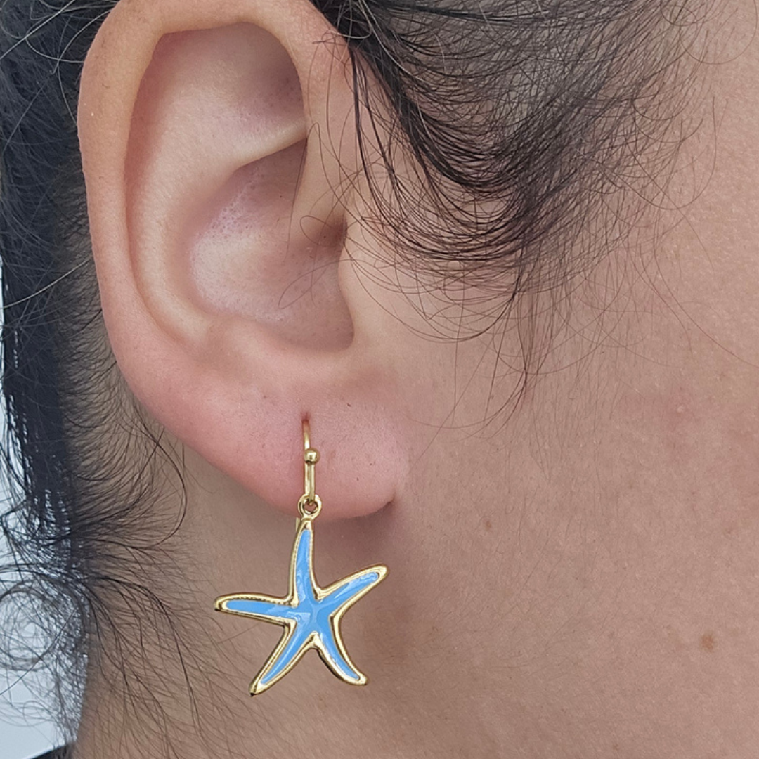 Aretes Estrellas de Mar y Conchas