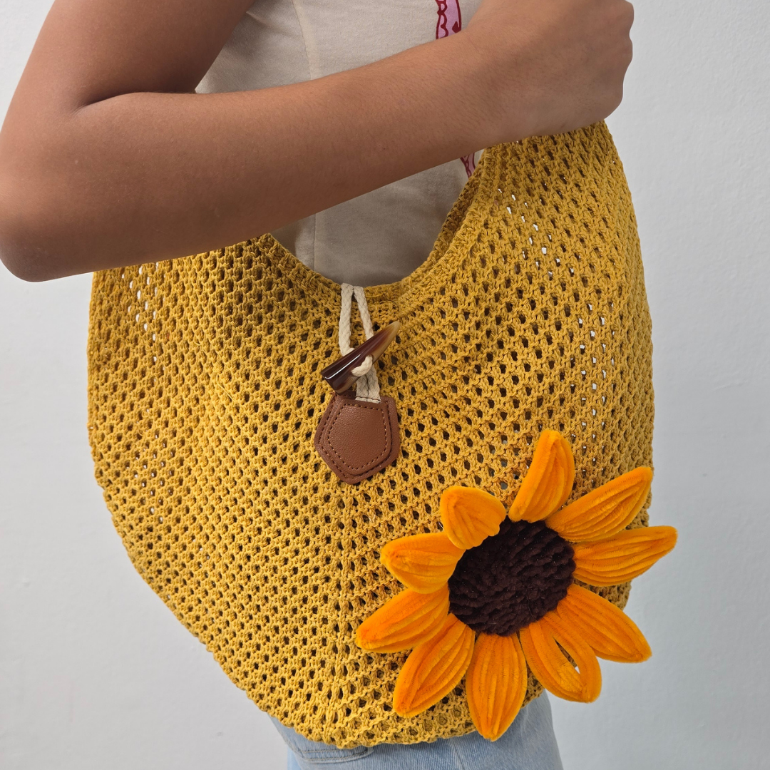 Bolsa Tejida Girasol