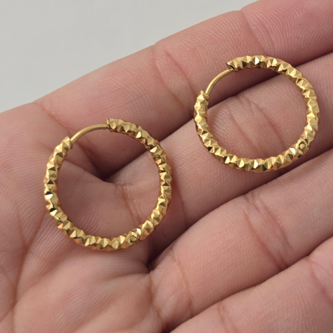 Aretes Aro Texturizado