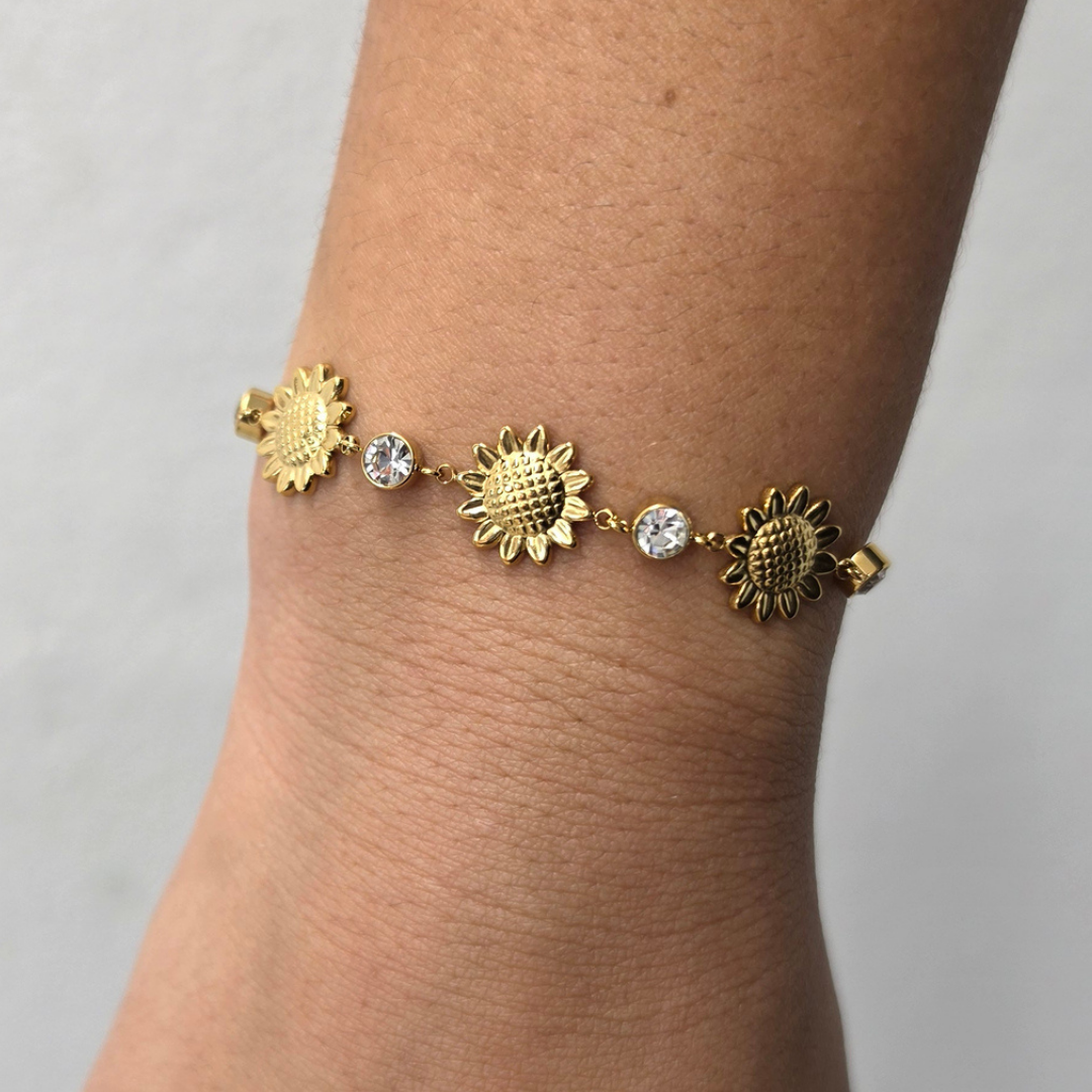 Pulsera Girasoles Brillantes