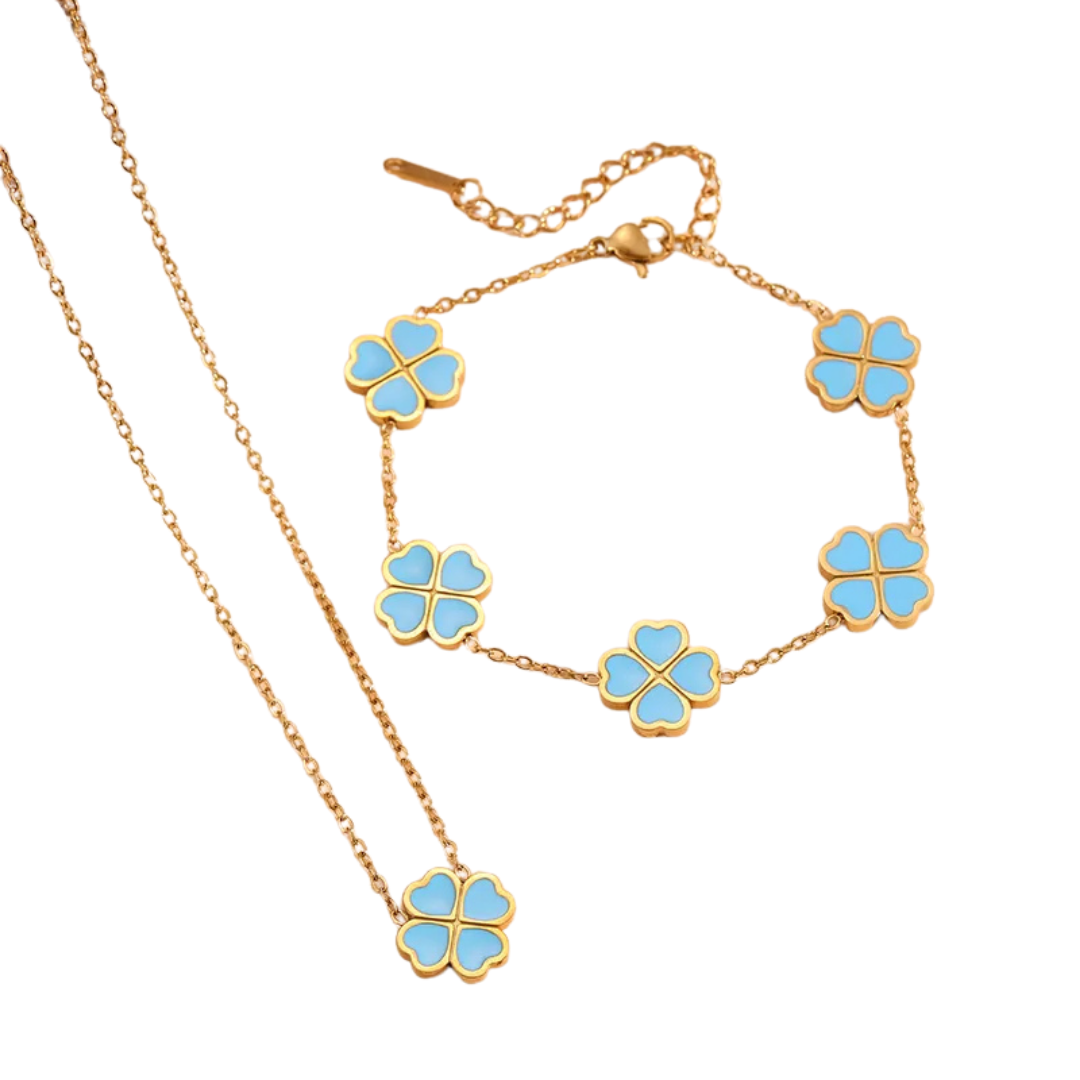 Set Collar + Pulsera Trébol