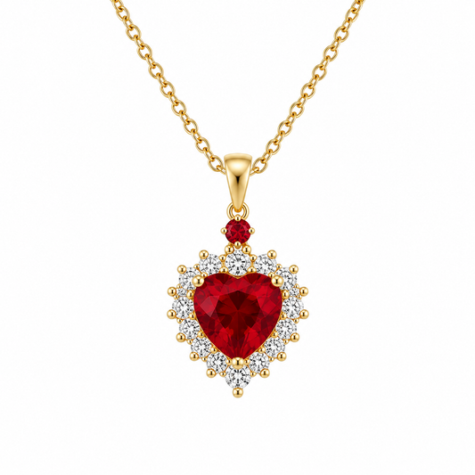 Corazón Ruby Brillante