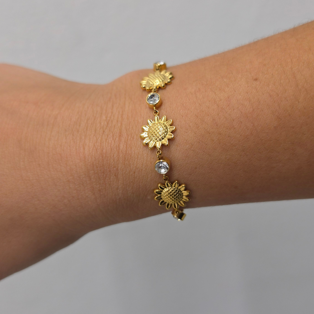 Pulsera Girasoles Brillantes