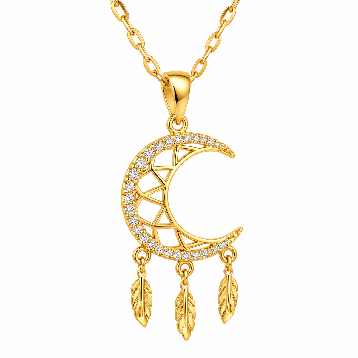 Luna Atrapasueños Dorado