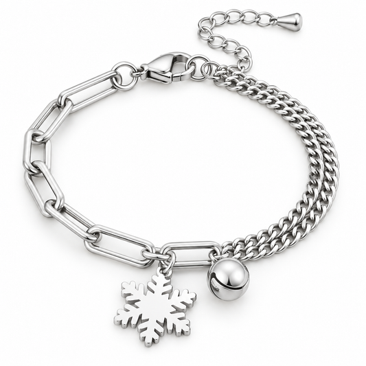 Pulsera Encanto de Invierno Plateada