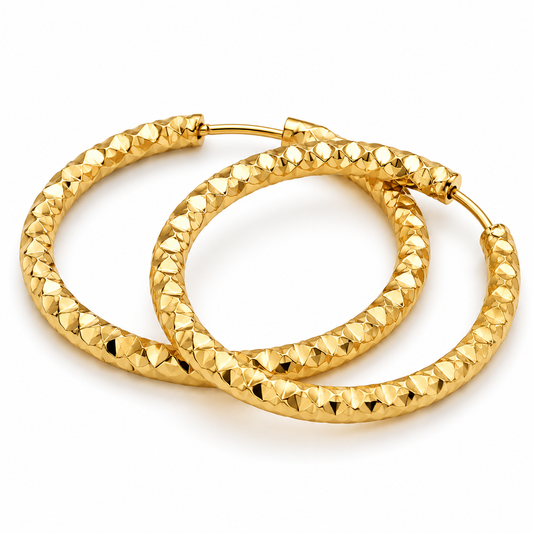 Aretes Aro Texturizado