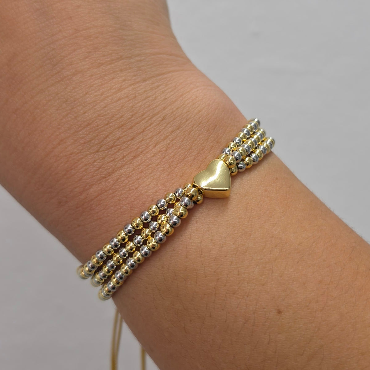 Pulsera Corazón Brillante Ajustable
